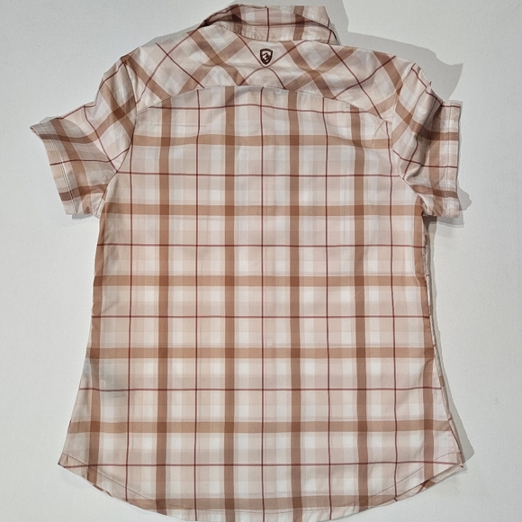 Kuhl Kamp Plaid Shirt Womens XS Peach Lightweight Hiking Outdoor Activewear - Picture 2 of 6